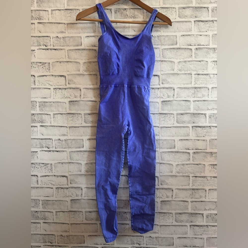 NWOT FP Movement by Free People Good Karma purple Strappy Jumpsuit XS/S - Picture 2 of 4